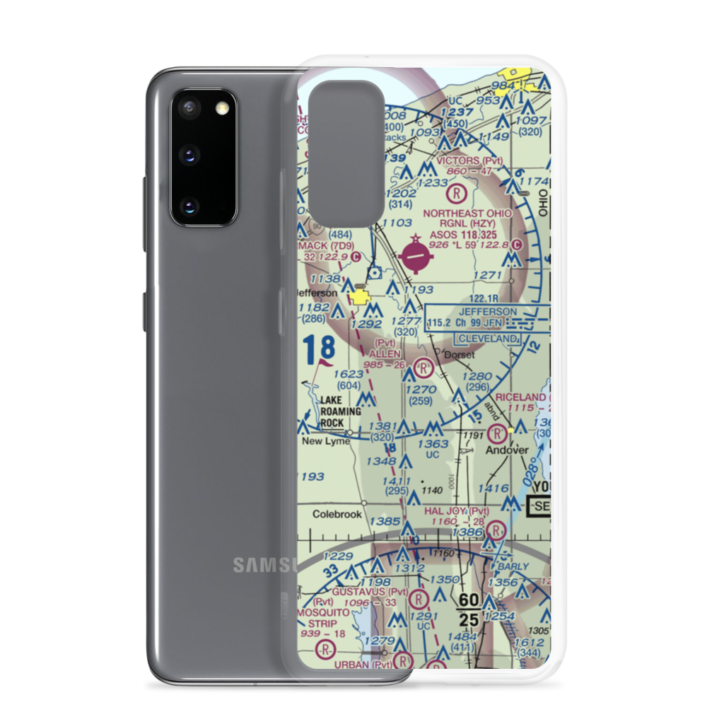 Allen Airport (8OH8) VFR Sectional Samsung Case Samsung Galaxy S20 model shown