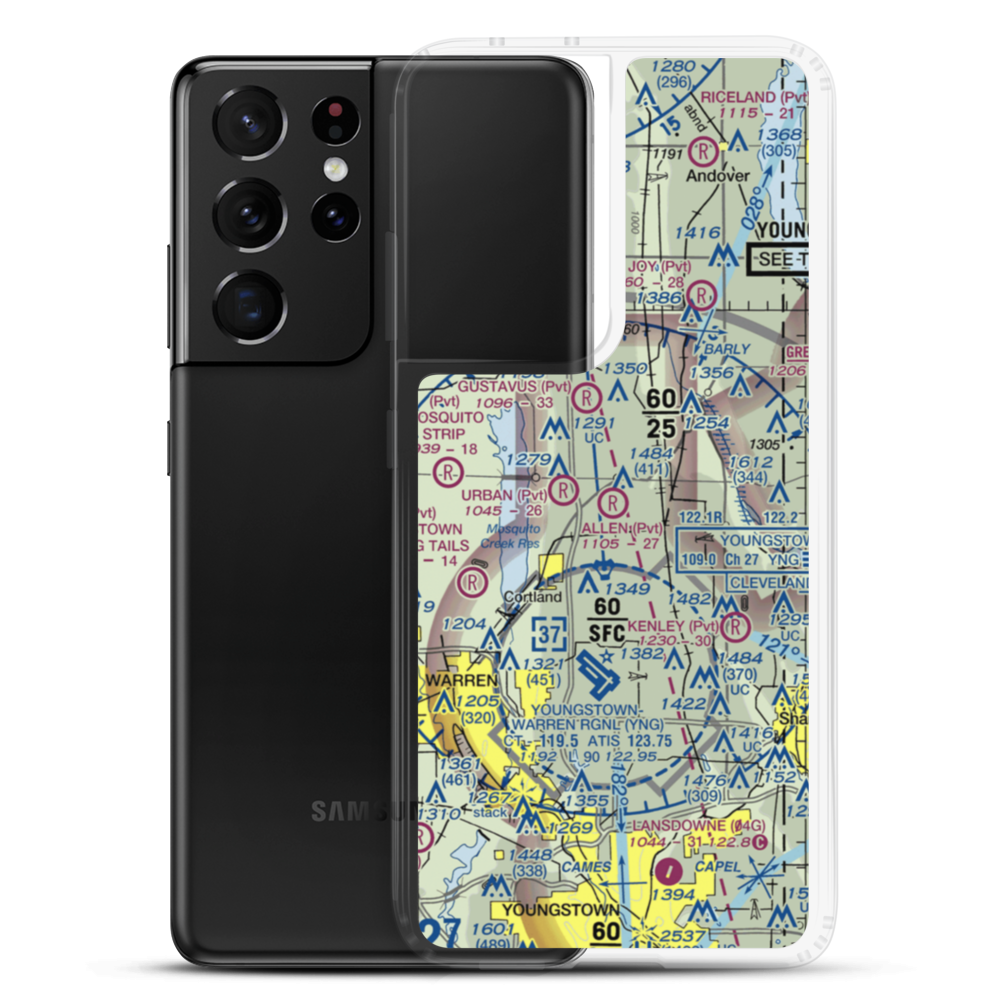 Allen Airport (8OI3) VFR Sectional Samsung Case Samsung Galaxy S21 Ultra model shown