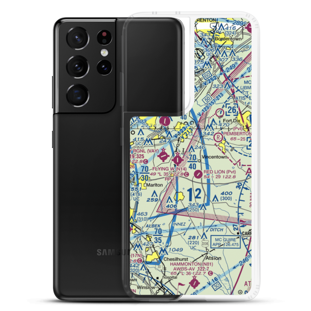 Allen Airstrip (3NJ9) VFR Sectional Samsung Case Samsung Galaxy S21 Ultra model shown