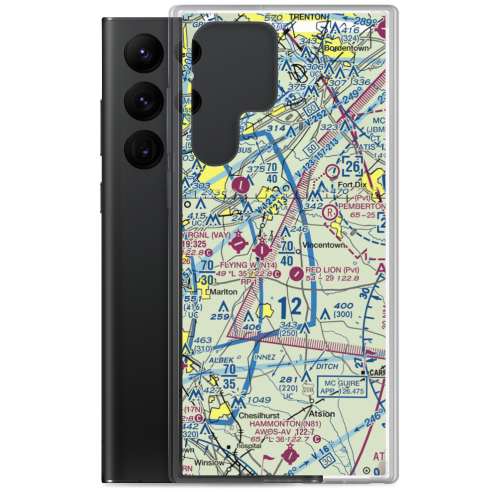 Allen Airstrip (3NJ9) VFR Sectional Samsung Case Samsung Galaxy S22 Ultra model shown