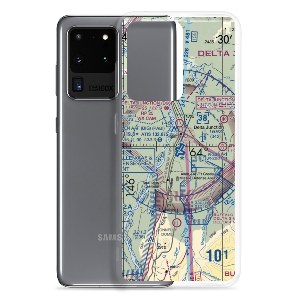 Allen Army Airfield (BIG) VFR Sectional Samsung Case Samsung Galaxy S20 Ultra model shown