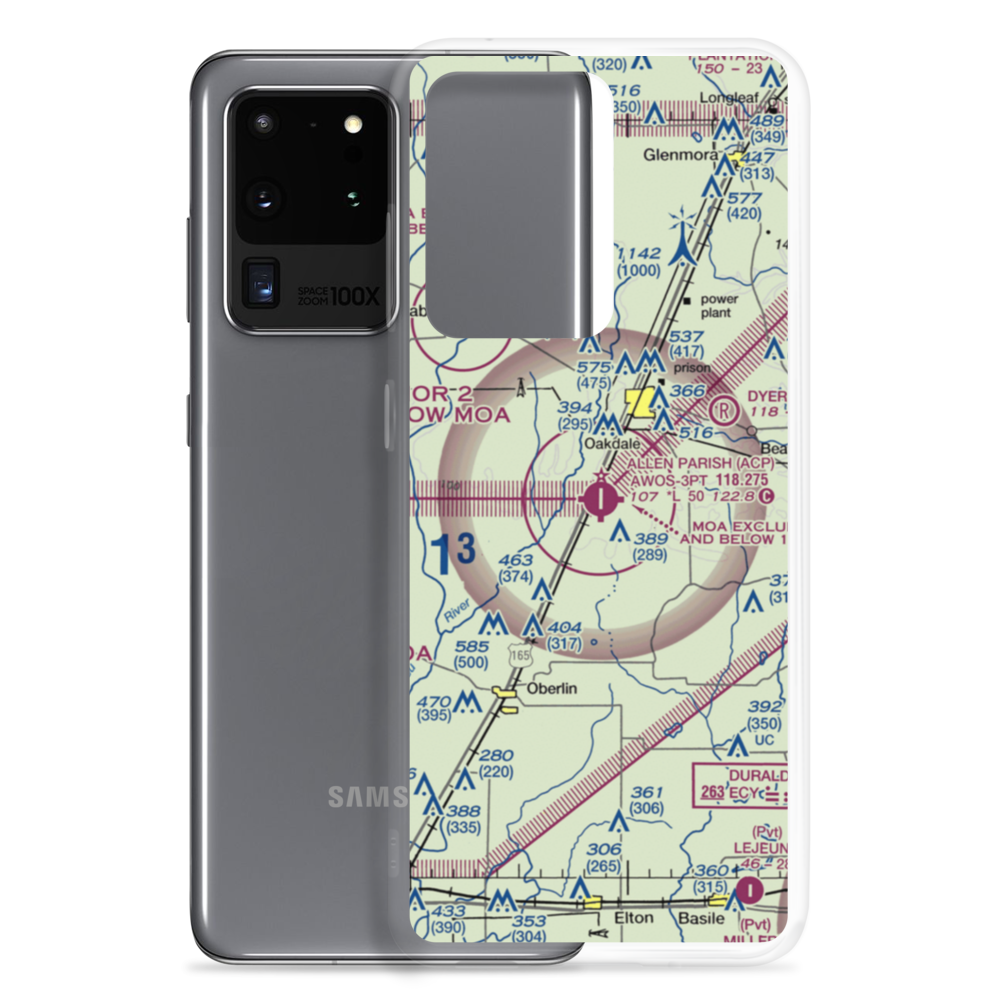 Allen Parish Airport (ACP) VFR Sectional Samsung Case Samsung Galaxy S20 Ultra model shown