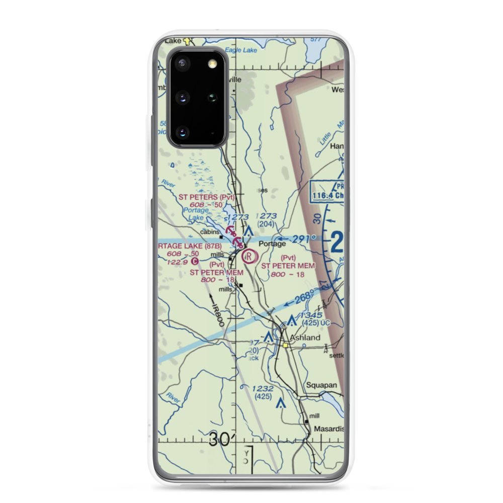 Allen St Peter Memorial Airport (ME05) VFR Sectional Samsung Case Samsung Galaxy S20 Plus model shown