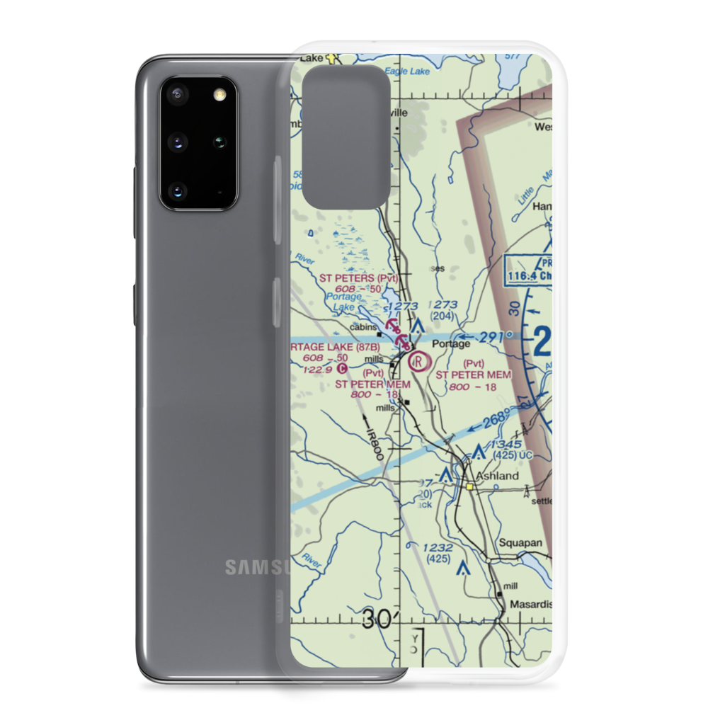 Allen St Peter Memorial Airport (ME05) VFR Sectional Samsung Case Samsung Galaxy S20 Plus model shown