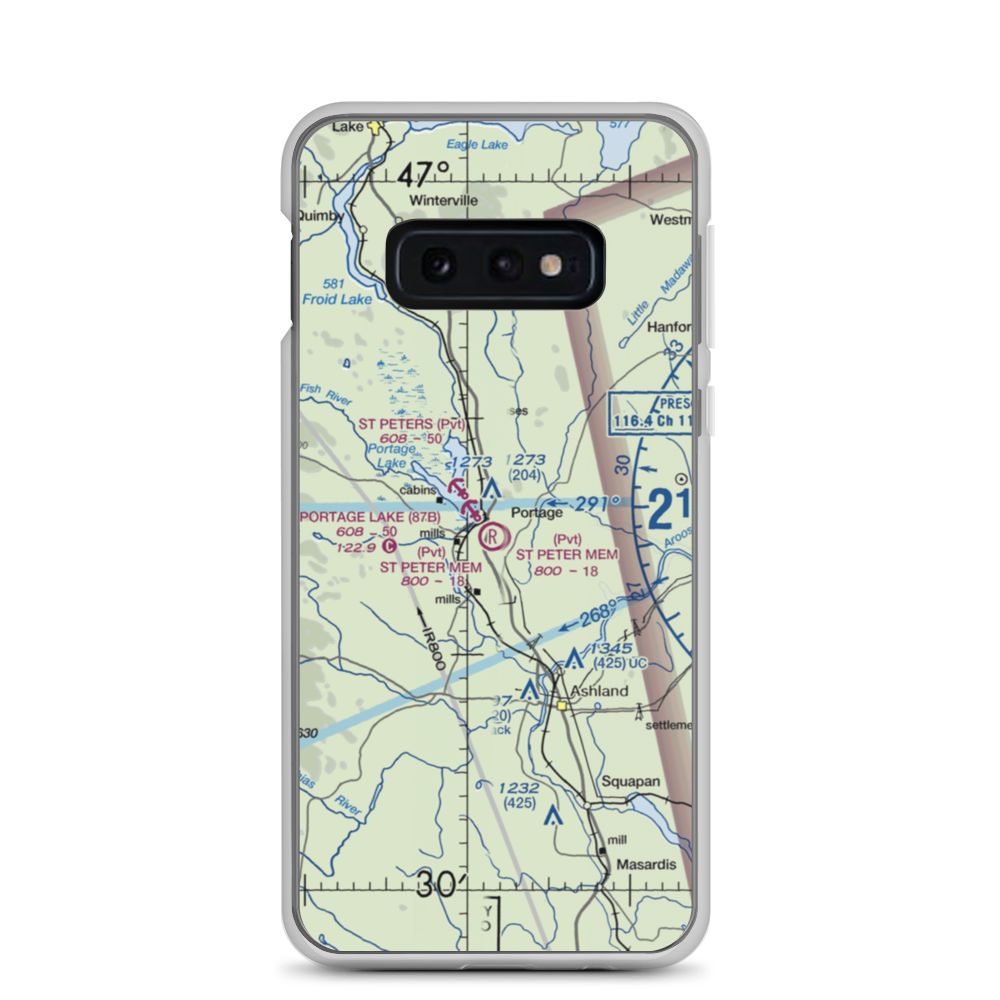 Allen St Peter Memorial Airport (ME05) VFR Sectional Samsung Case Samsung Galaxy S10e model shown