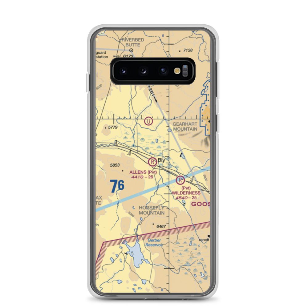 Allen's Airstrip (85OR) VFR Sectional Samsung Case Samsung Galaxy S10 model shown