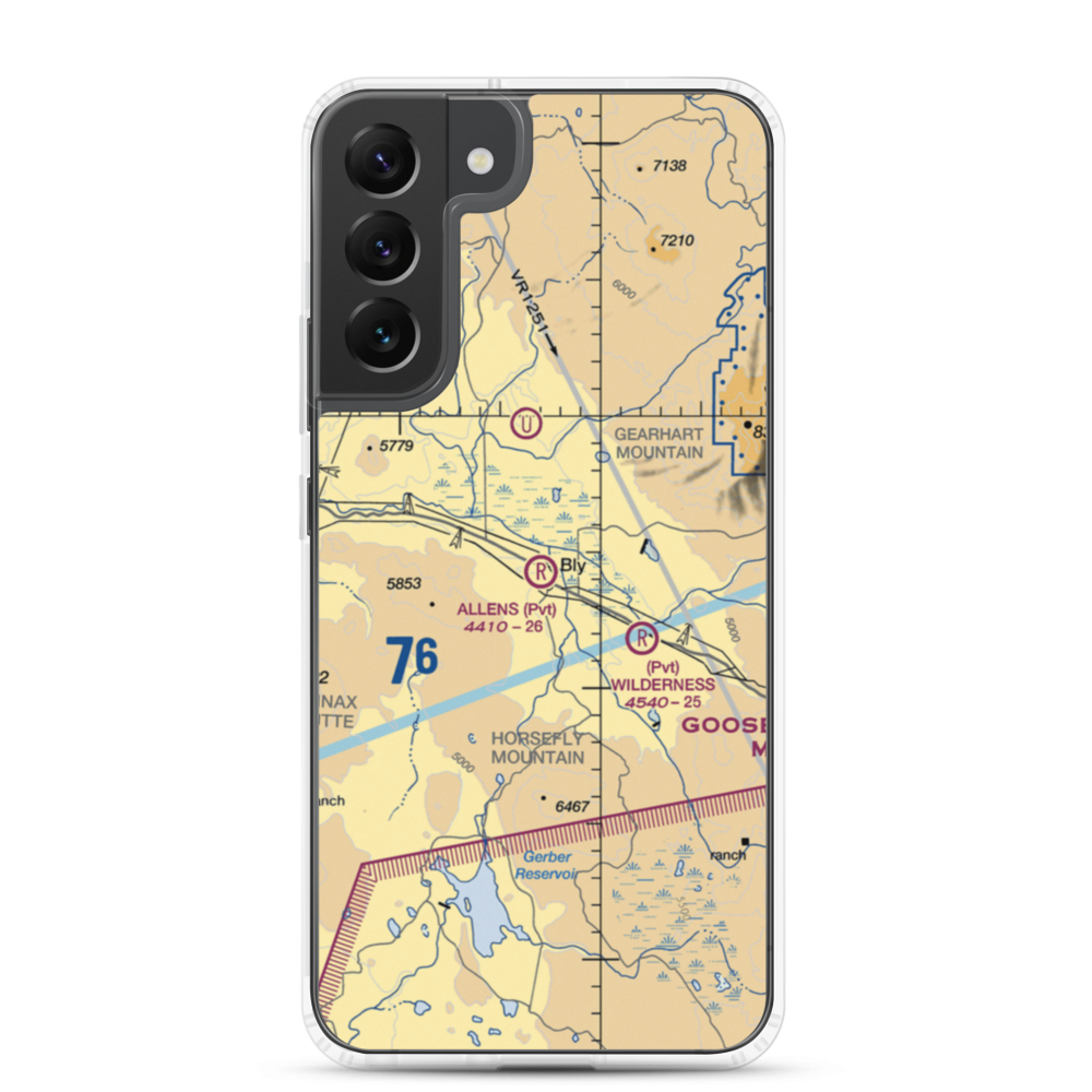 Allen's Airstrip (85OR) VFR Sectional Samsung Case Samsung Galaxy S22 Plus model shown