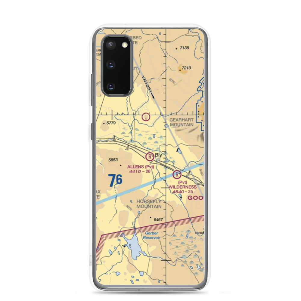 Allen's Airstrip (85OR) VFR Sectional Samsung Case Samsung Galaxy S20 model shown