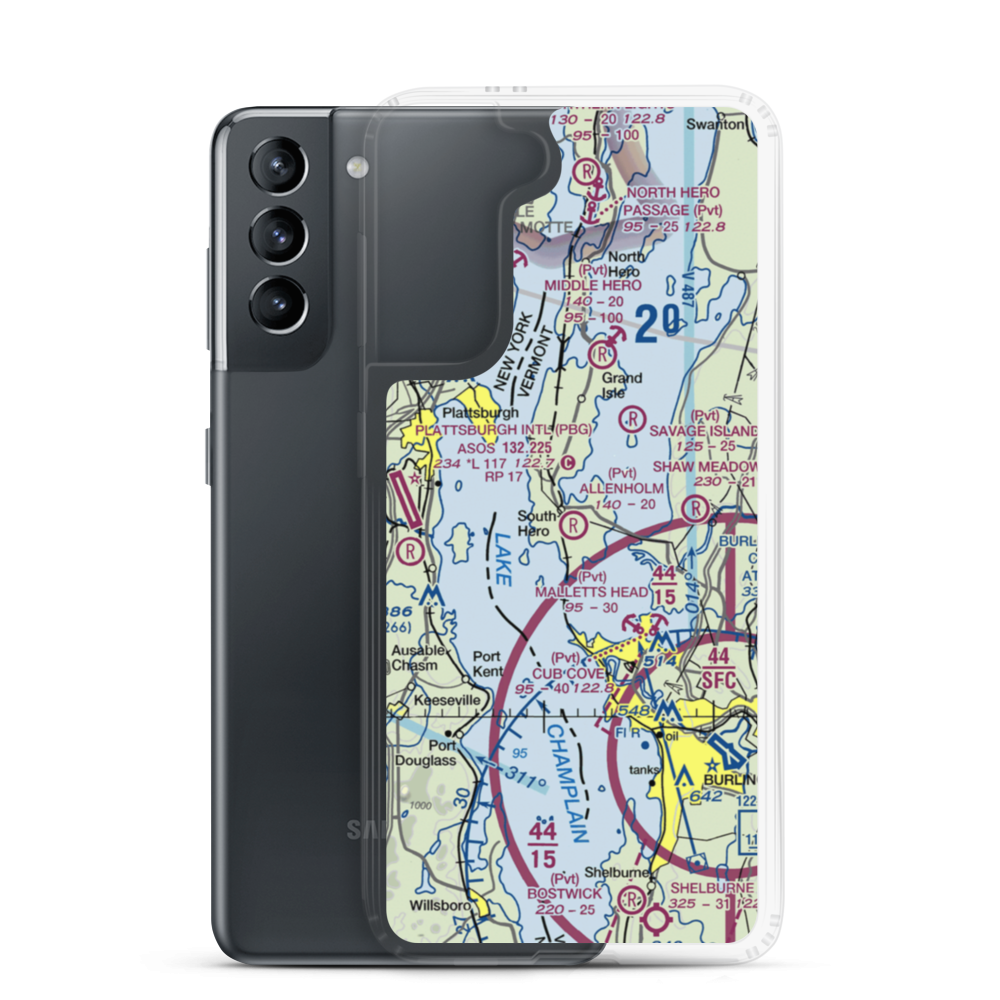 Allenholm Airport (VT26) VFR Sectional Samsung Case Samsung Galaxy S21 model shown