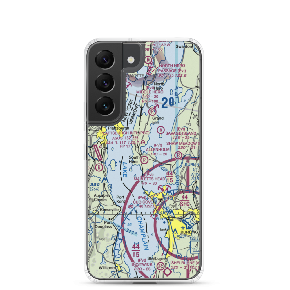 Allenholm Airport (VT26) VFR Sectional Samsung Case Samsung Galaxy S22 model shown