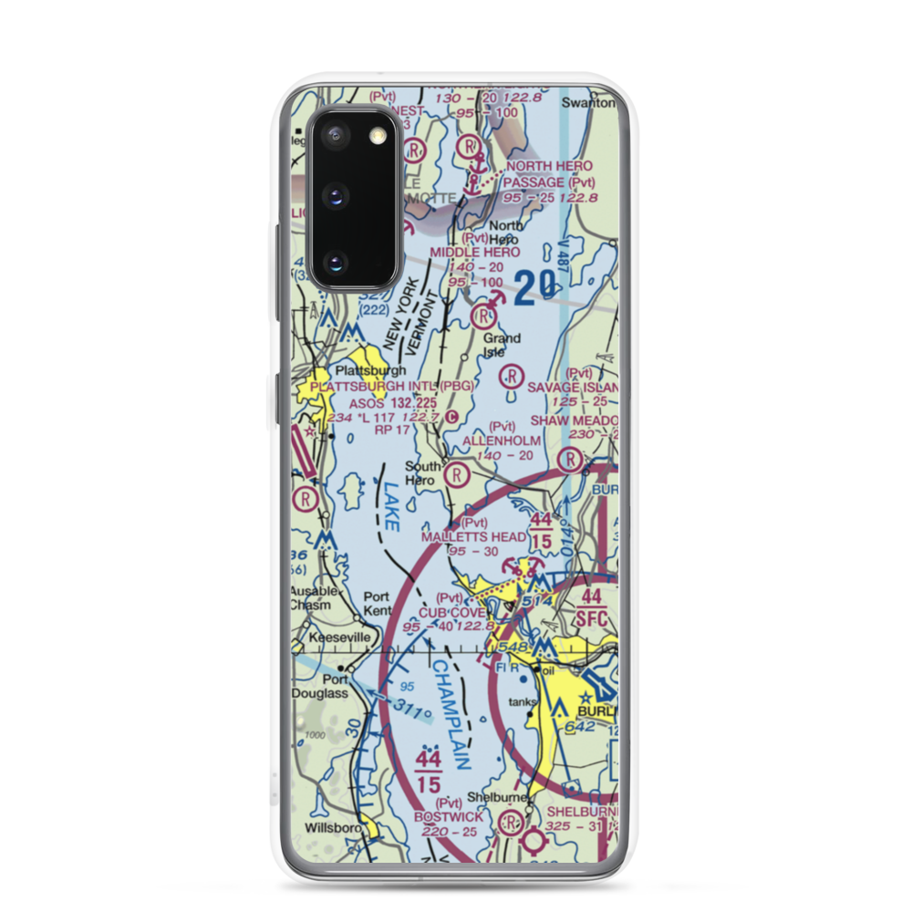 Allenholm Airport (VT26) VFR Sectional Samsung Case Samsung Galaxy S20 model shown