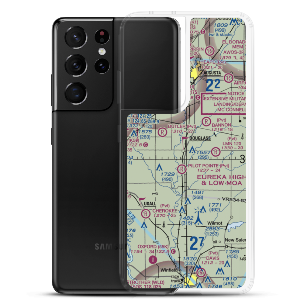 Alley Field (60KS) VFR Sectional Samsung Case Samsung Galaxy S21 Ultra model shown