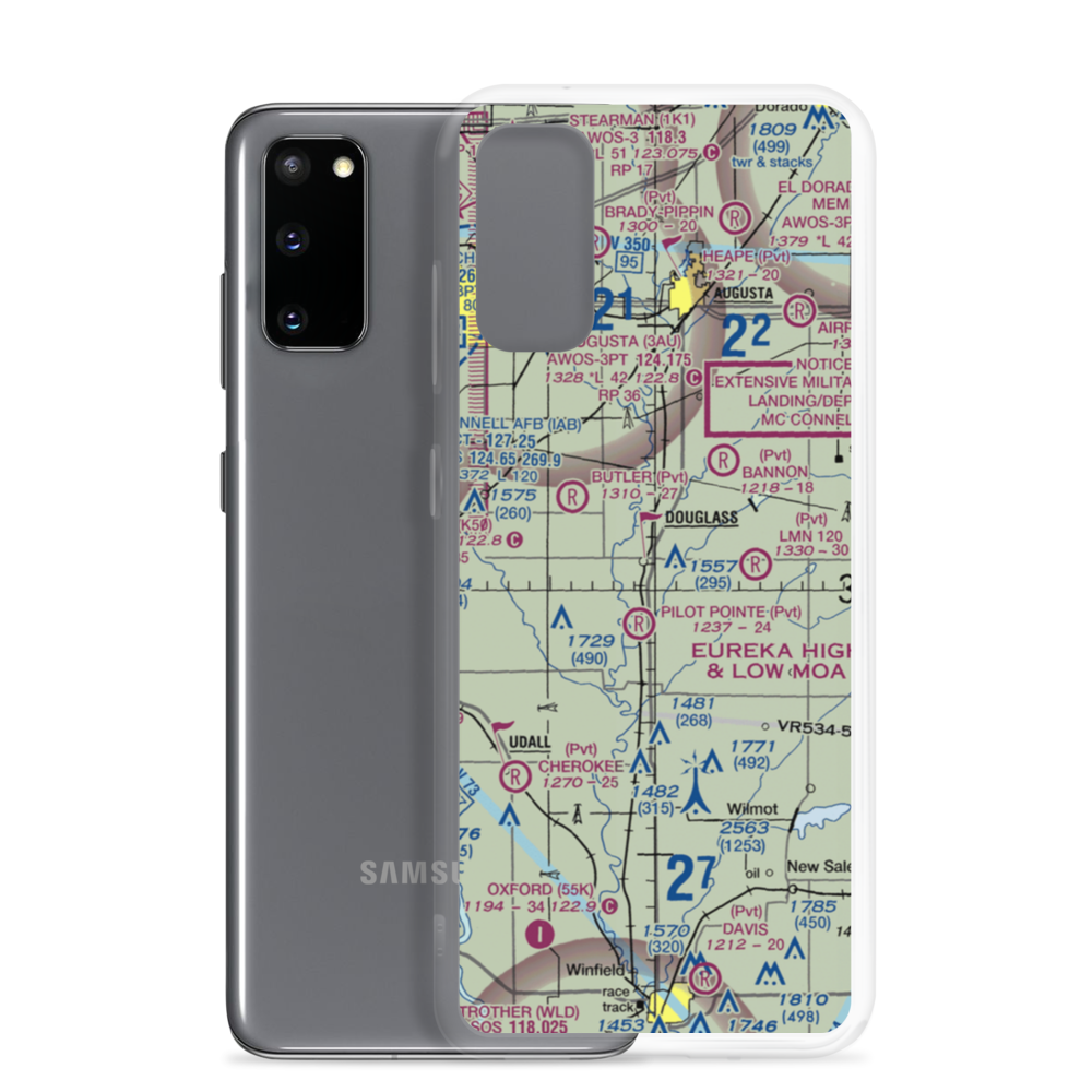 Alley Field (60KS) VFR Sectional Samsung Case Samsung Galaxy S20 model shown