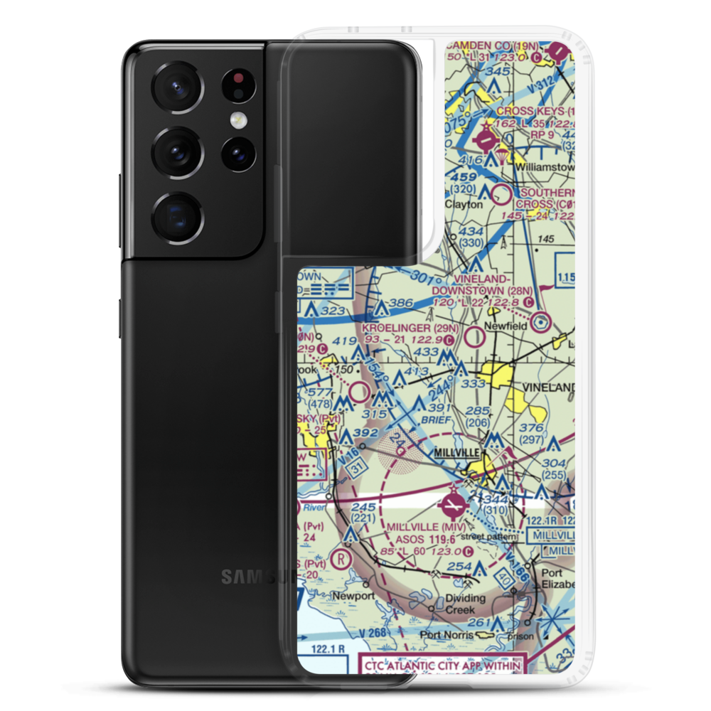 Alliance Airport (23NJ) VFR Sectional Samsung Case Samsung Galaxy S21 Ultra model shown