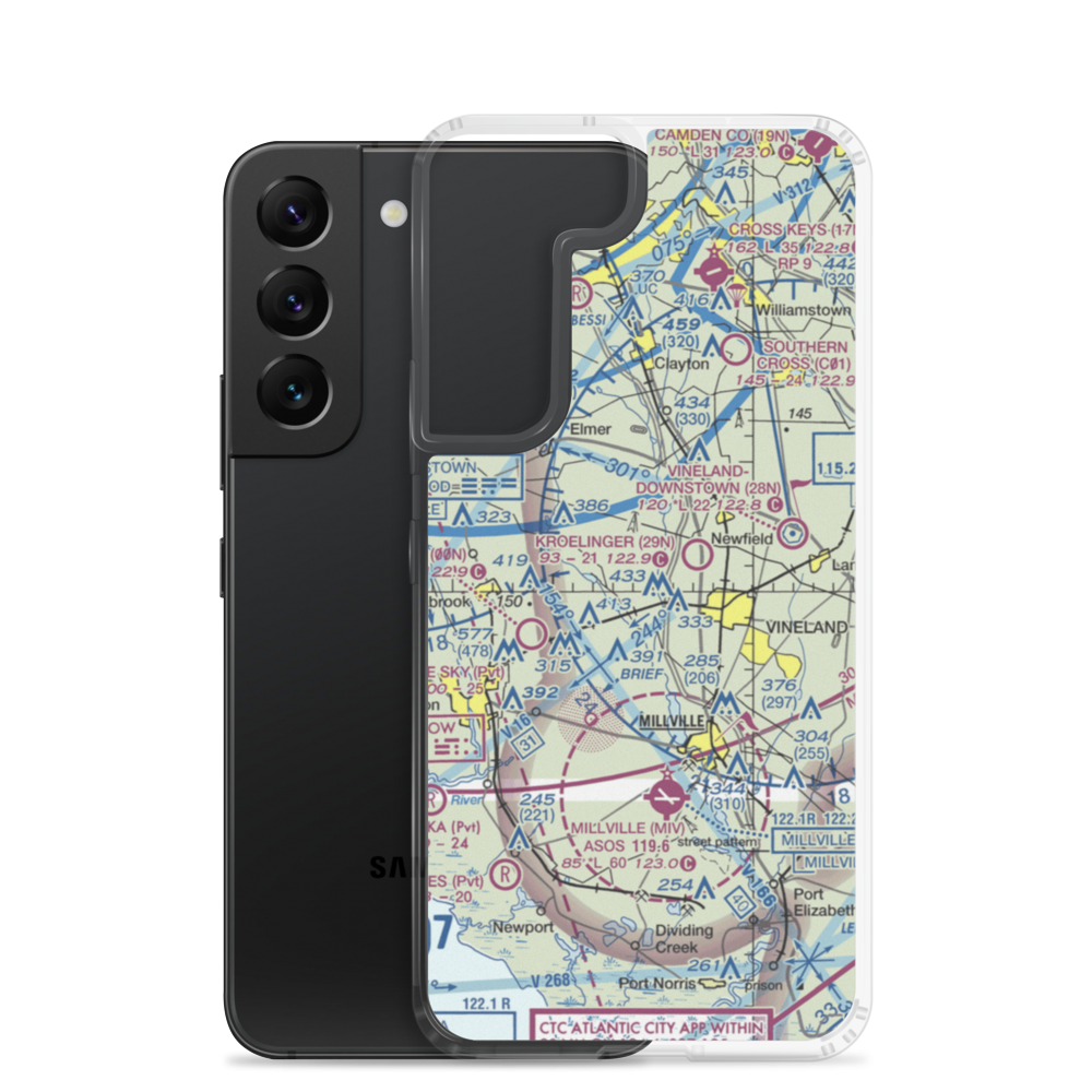 Alliance Airport (23NJ) VFR Sectional Samsung Case Samsung Galaxy S22 model shown