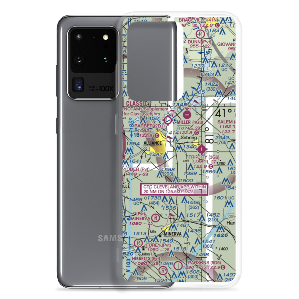 Alliance Airport (OH48) VFR Sectional Samsung Case Samsung Galaxy S20 Ultra model shown