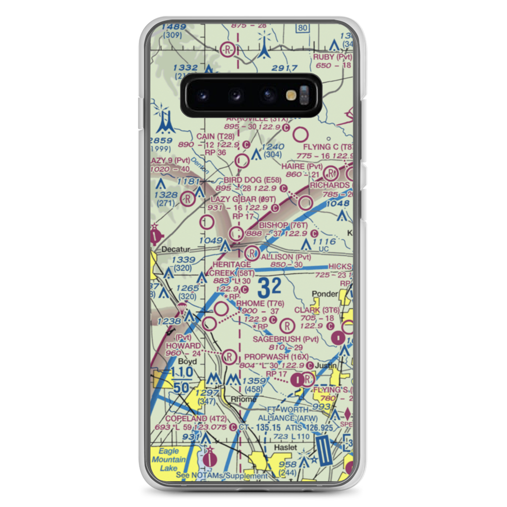 Allison Farm Airport (XA34) VFR Sectional Samsung Case Samsung Galaxy S10+ model shown