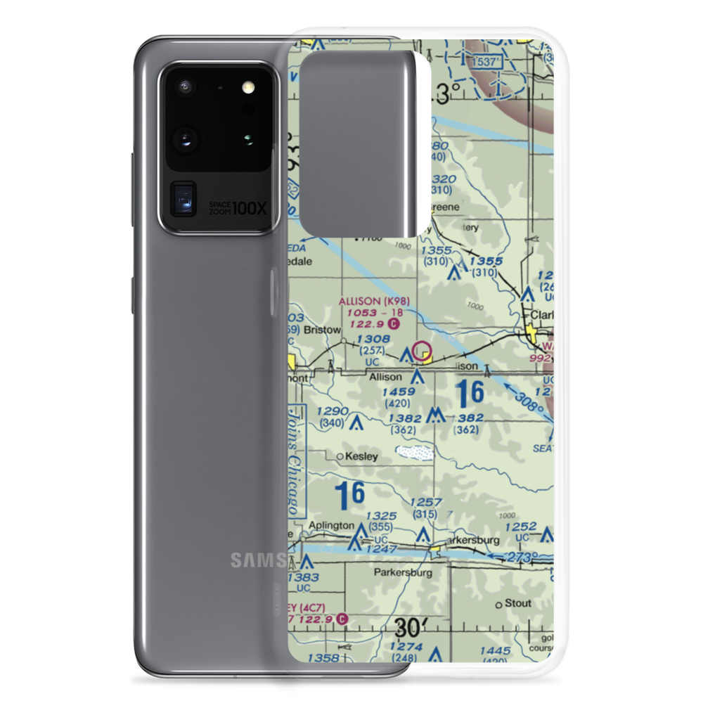 Allison Municipal Airport (K98) VFR Sectional Samsung Case Samsung Galaxy S20 Ultra model shown