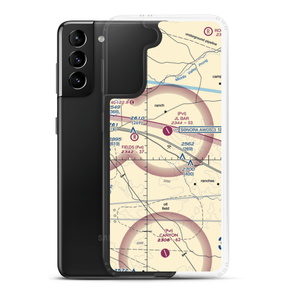Allison Ranch Airport (13TX) VFR Sectional Samsung Case Samsung Galaxy S21 Plus model shown