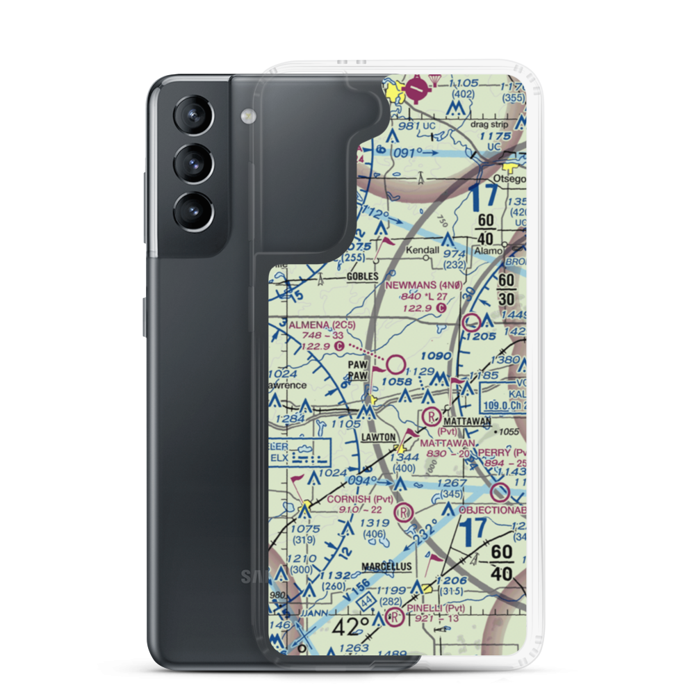 Almena Airport (2C5) VFR Sectional Samsung Case Samsung Galaxy S21 model shown