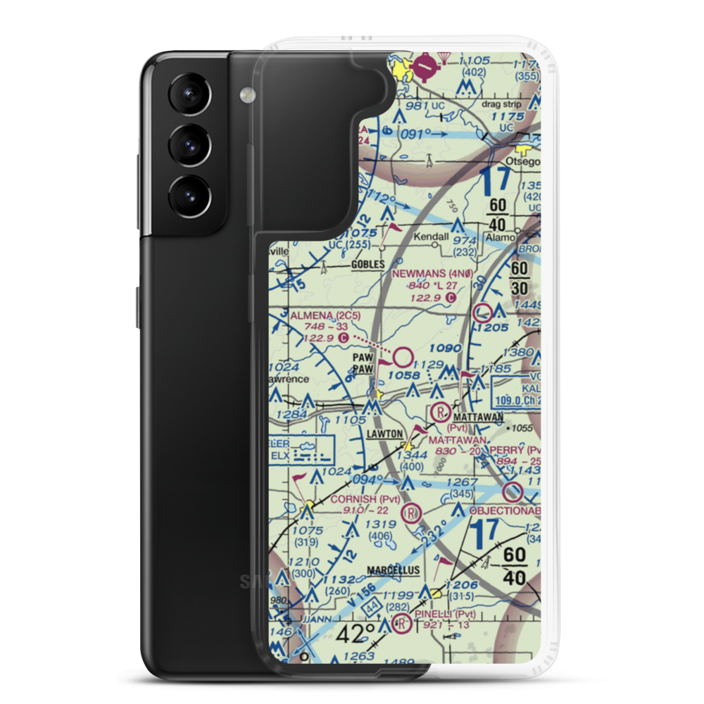 Almena Airport (2C5) VFR Sectional Samsung Case Samsung Galaxy S21 Plus model shown