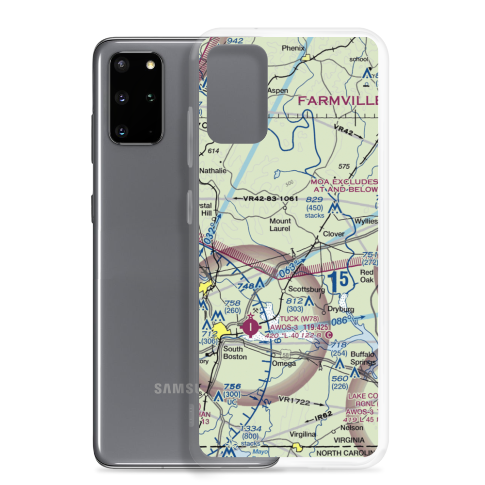 Alpha Hotel Airport (07VA) VFR Sectional Samsung Case Samsung Galaxy S20 Plus model shown