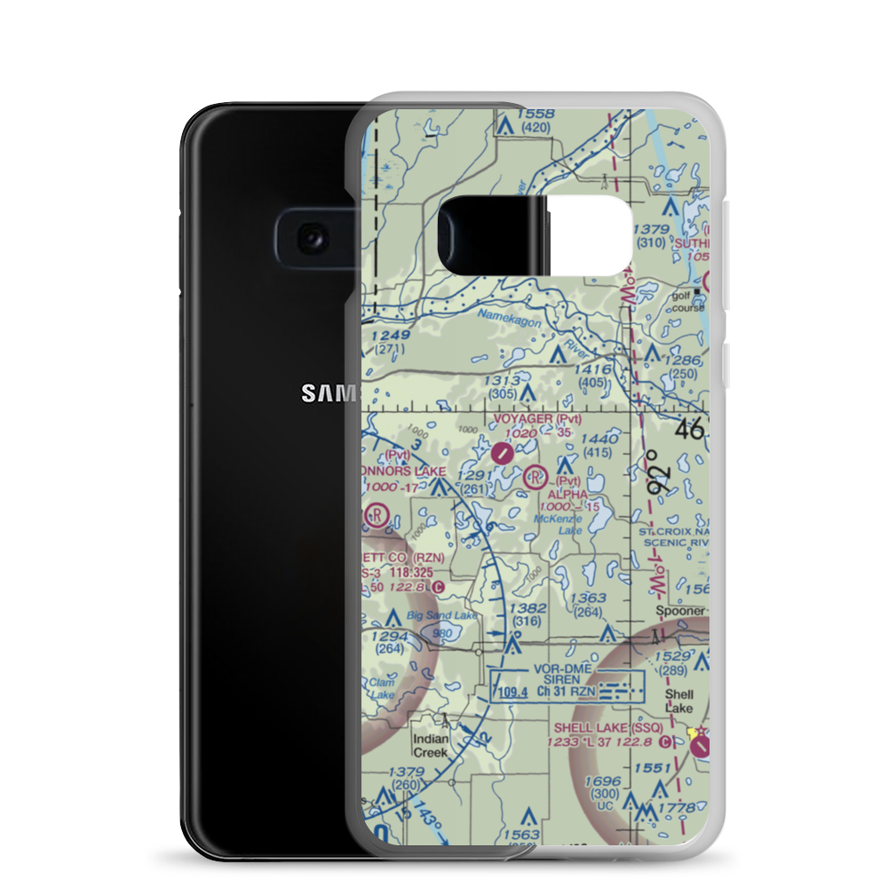 Alpha Hotel Airport (WS81) VFR Sectional Samsung Case Samsung Galaxy S10e model shown