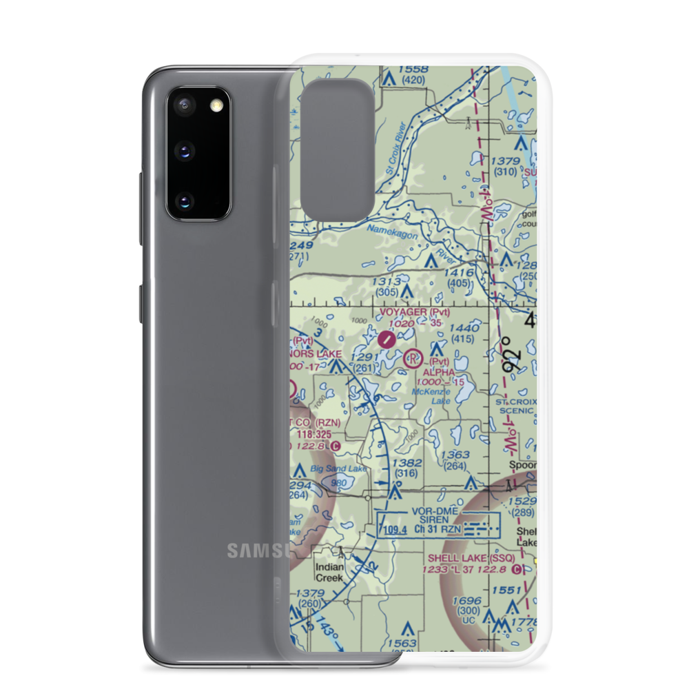 Alpha Hotel Airport (WS81) VFR Sectional Samsung Case Samsung Galaxy S20 model shown