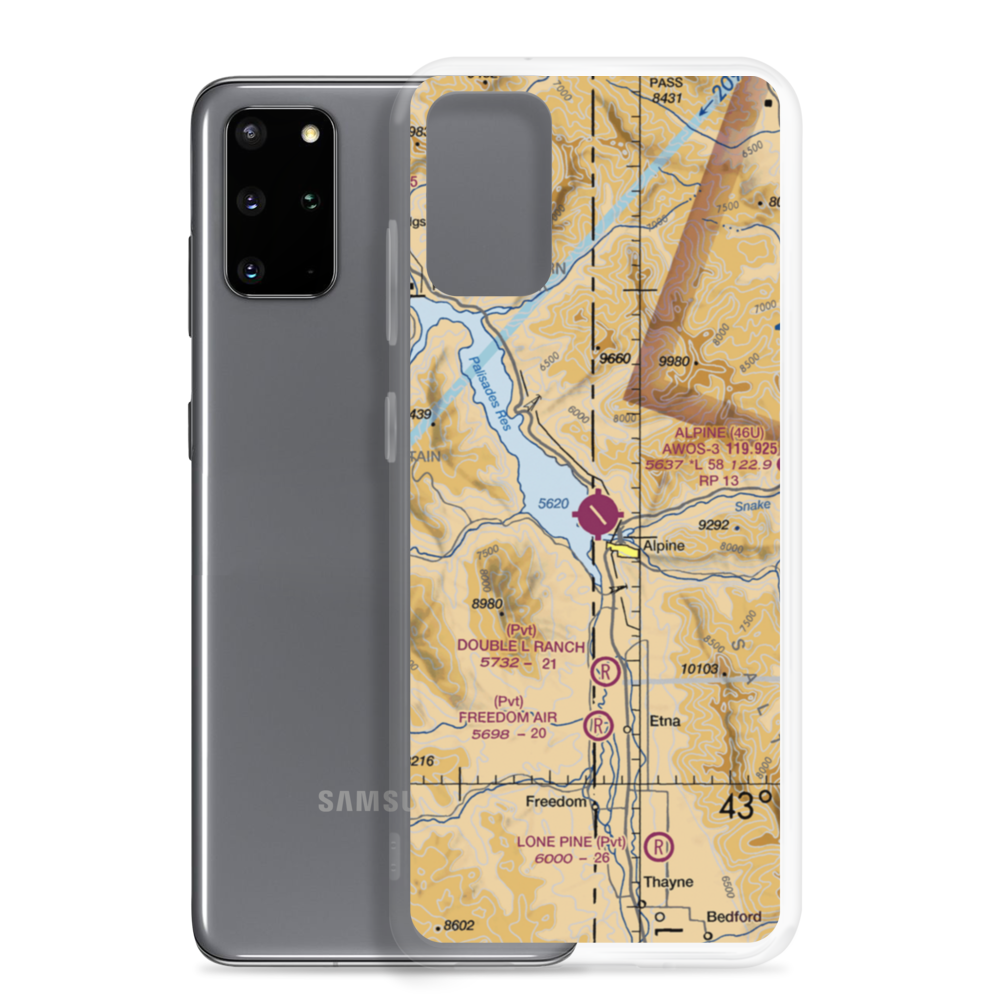 Alpine Airport (46U) VFR Sectional Samsung Case Samsung Galaxy S20 Plus model shown