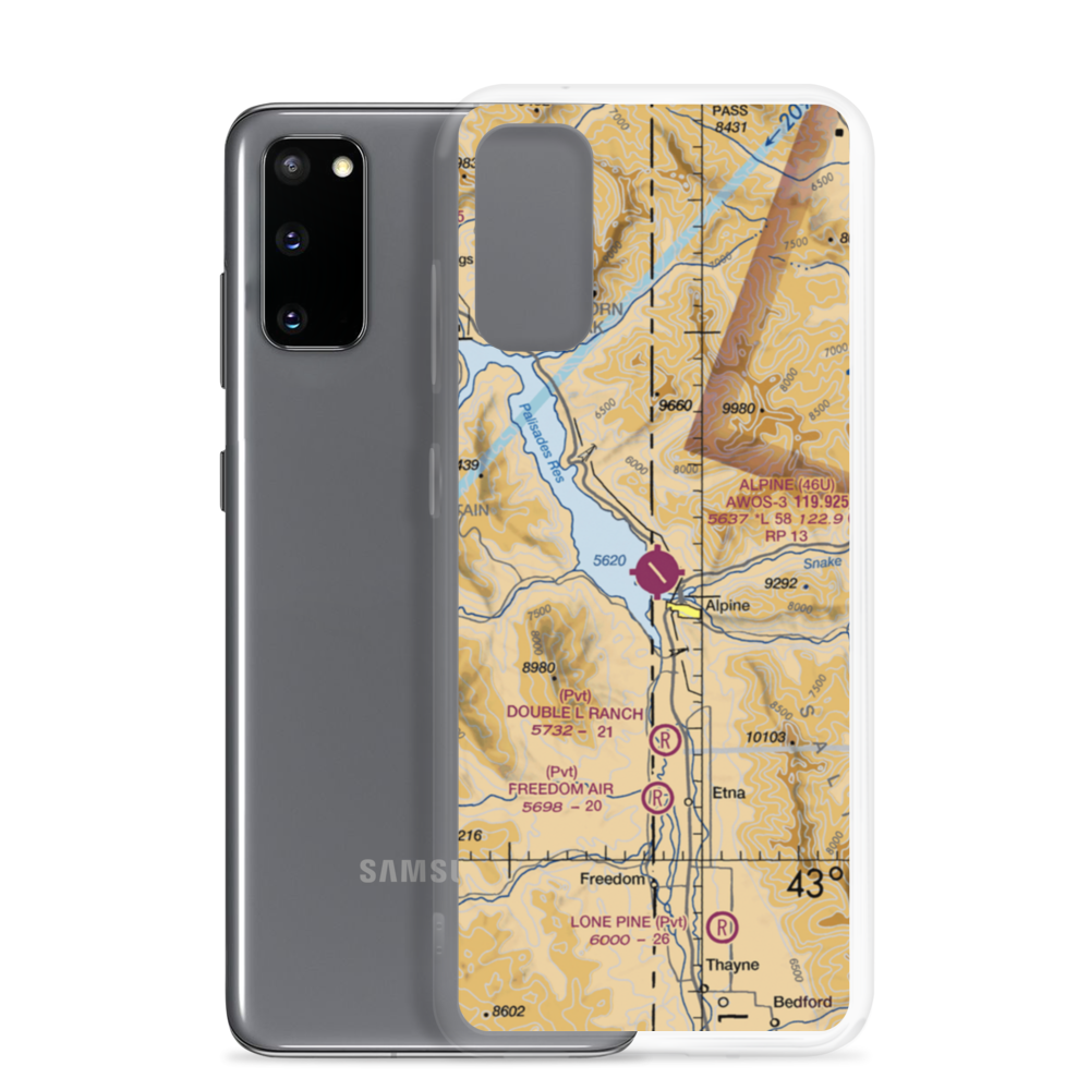 Alpine Airport (46U) VFR Sectional Samsung Case Samsung Galaxy S20 model shown