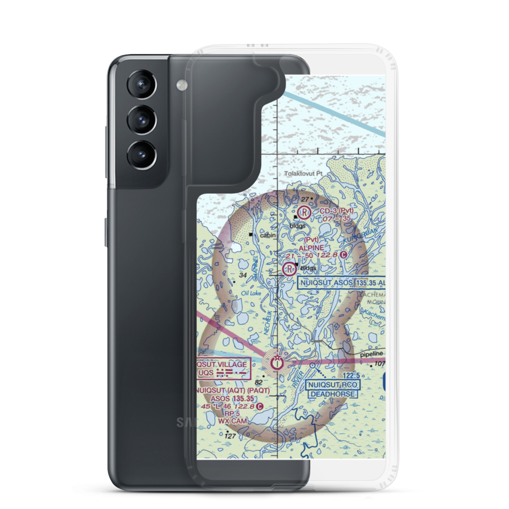 Alpine Airstrip (DQH) VFR Sectional Samsung Case Samsung Galaxy S21 model shown
