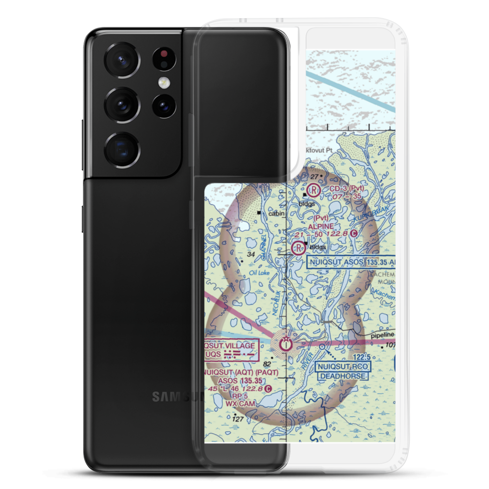 Alpine Airstrip (DQH) VFR Sectional Samsung Case Samsung Galaxy S21 Ultra model shown