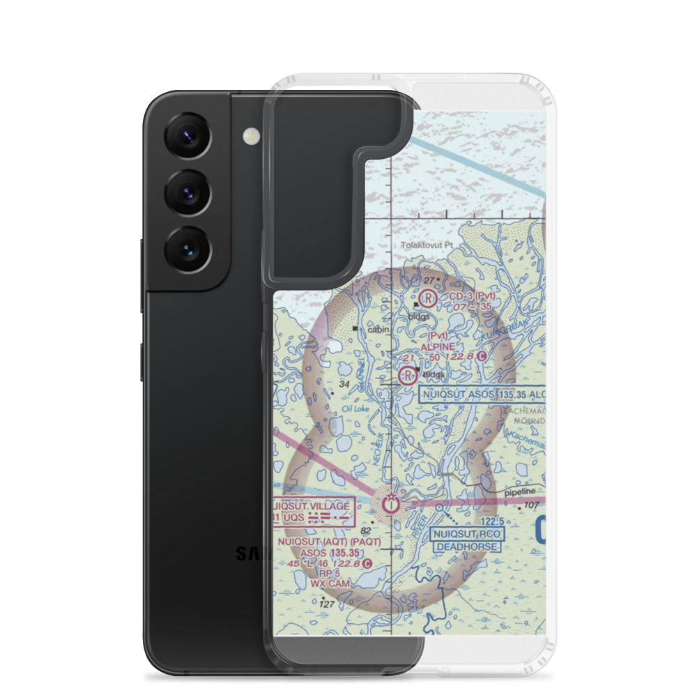 Alpine Airstrip (DQH) VFR Sectional Samsung Case Samsung Galaxy S22 model shown