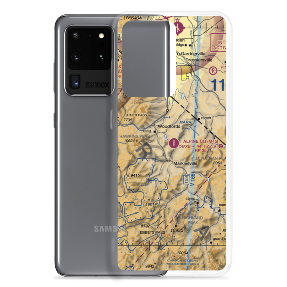 Alpine County Airport (M45) VFR Sectional Samsung Case Samsung Galaxy S20 Ultra model shown
