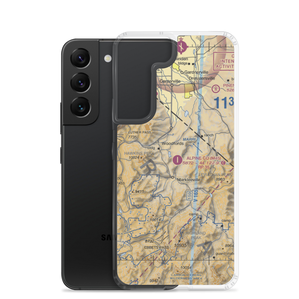 Alpine County Airport (M45) VFR Sectional Samsung Case Samsung Galaxy S22 model shown