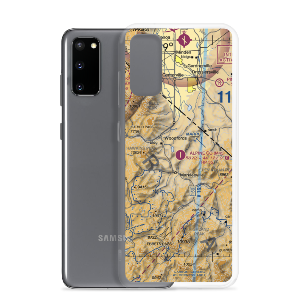 Alpine County Airport (M45) VFR Sectional Samsung Case Samsung Galaxy S20 model shown