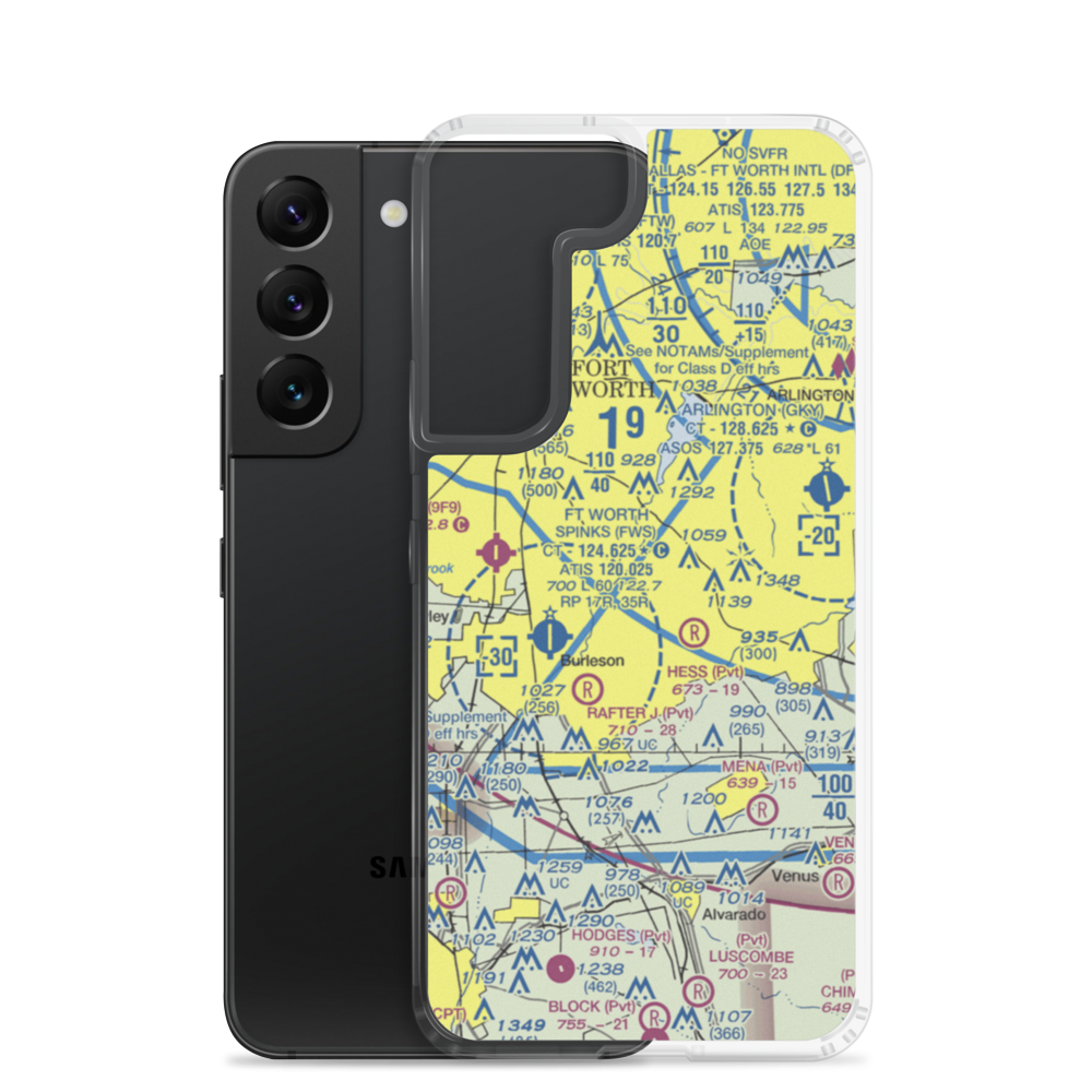 Alpine Range Airport (00TS) VFR Sectional Samsung Case Samsung Galaxy S22 model shown