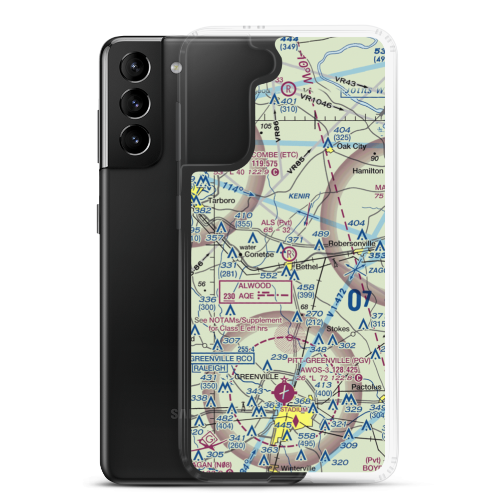 Als Airport (NR40) VFR Sectional Samsung Case Samsung Galaxy S21 Plus model shown