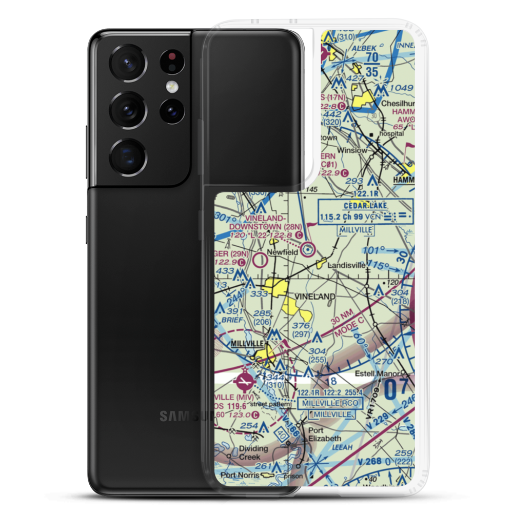 Als Landing Strip (NJ96) VFR Sectional Samsung Case Samsung Galaxy S21 Ultra model shown
