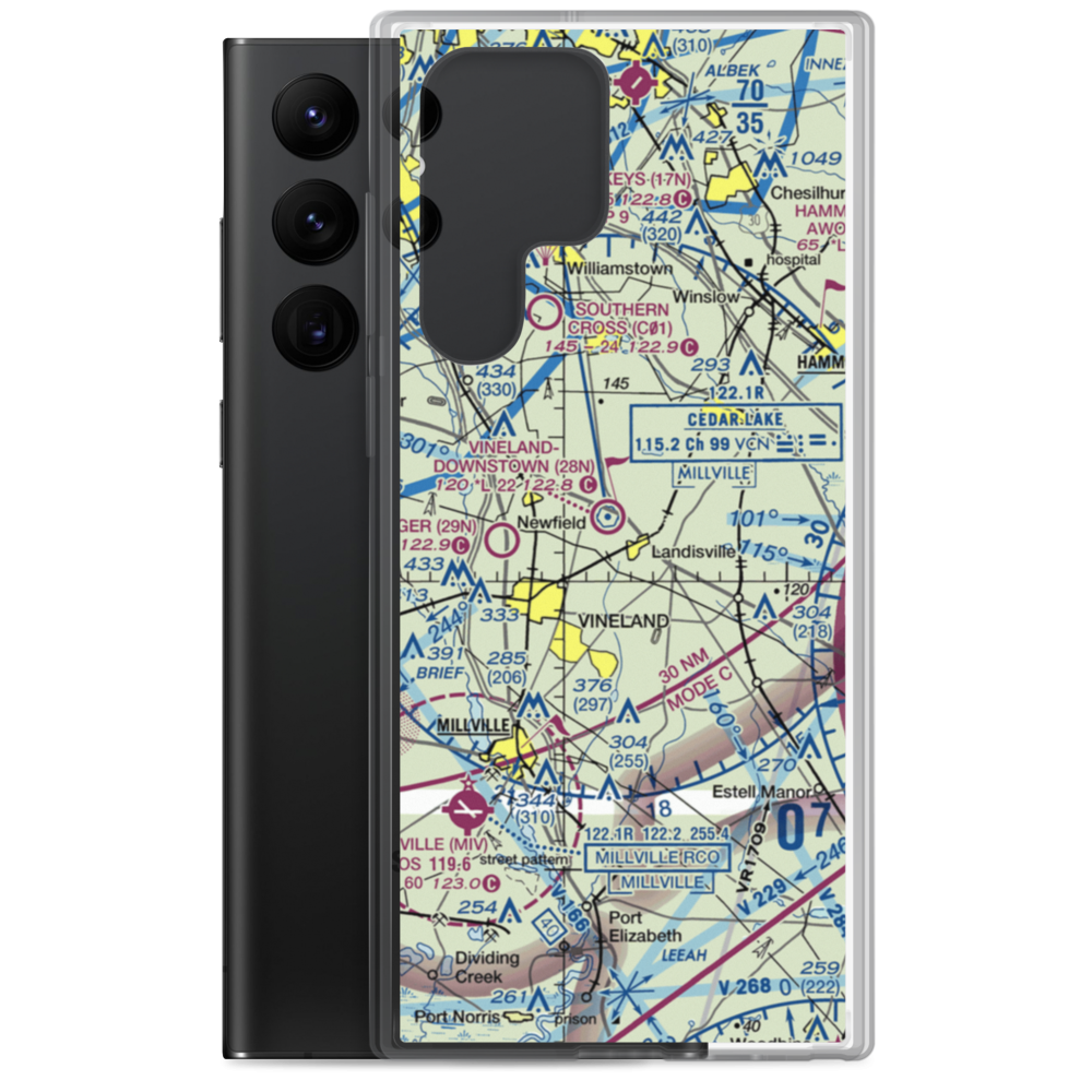 Als Landing Strip (NJ96) VFR Sectional Samsung Case Samsung Galaxy S22 Ultra model shown