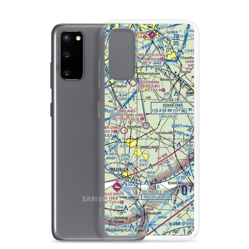 Als Landing Strip (NJ96) VFR Sectional Samsung Case Samsung Galaxy S20 model shown