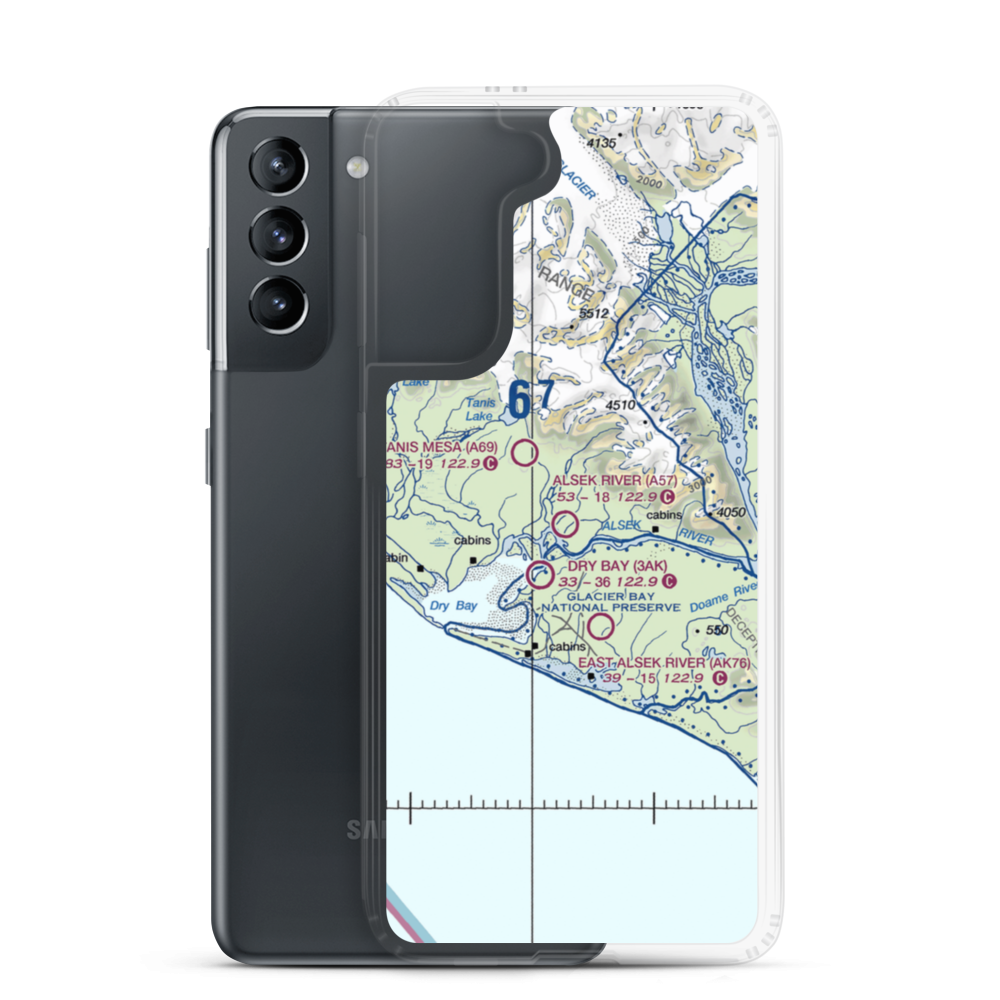 Alsek River Airport (A57) VFR Sectional Samsung Case Samsung Galaxy S21 model shown