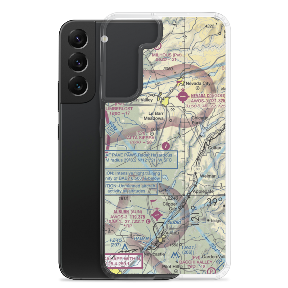 Alta Sierra Airport (09CL) VFR Sectional Samsung Case Samsung Galaxy S22 Plus model shown