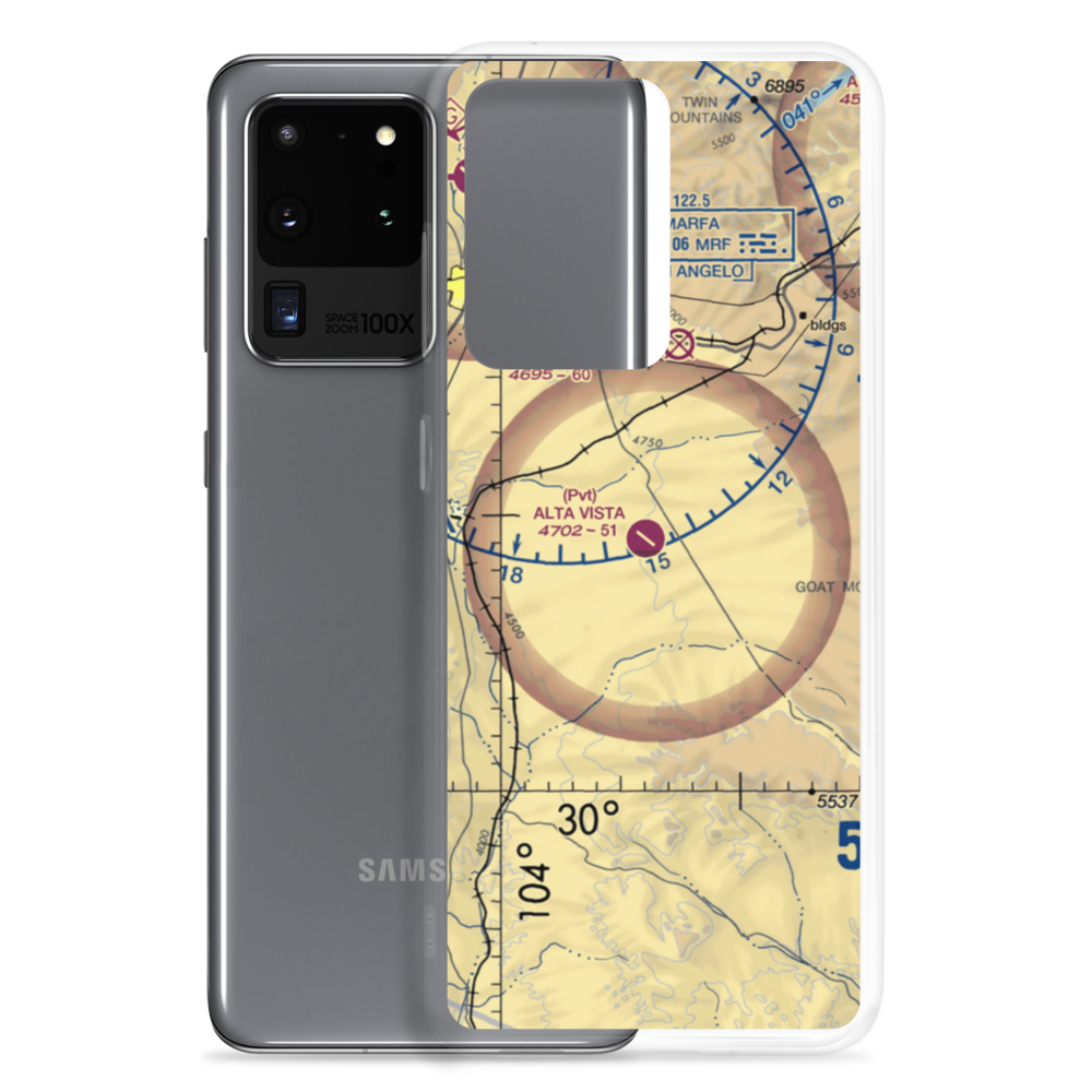 Alta Vista Ranch Airport (0TA7) VFR Sectional Samsung Case Samsung Galaxy S20 Ultra model shown