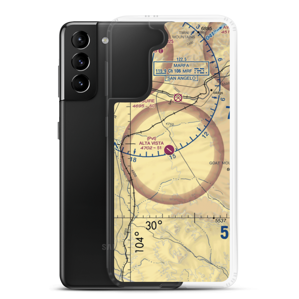Alta Vista Ranch Airport (0TA7) VFR Sectional Samsung Case Samsung Galaxy S21 Plus model shown