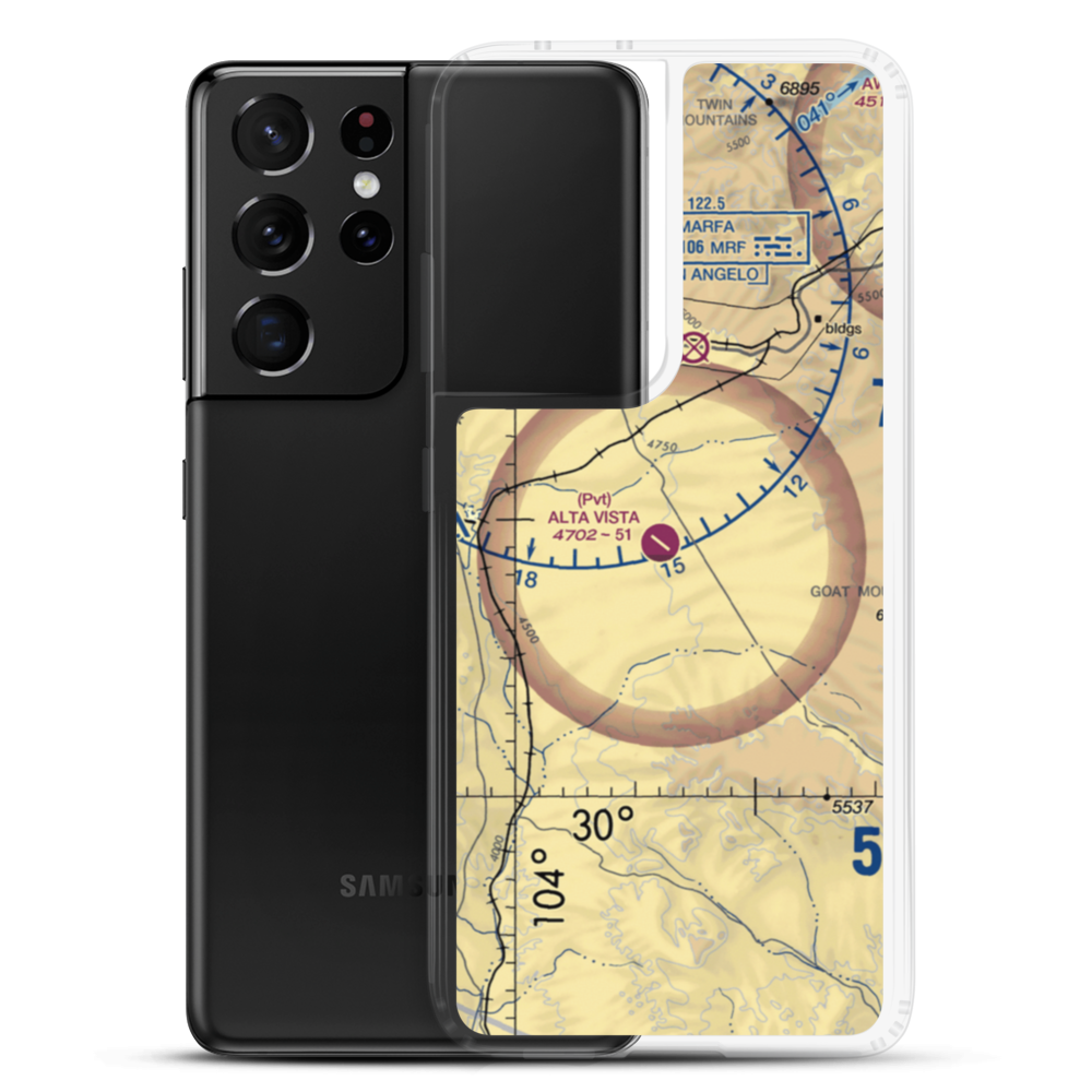 Alta Vista Ranch Airport (0TA7) VFR Sectional Samsung Case Samsung Galaxy S21 Ultra model shown