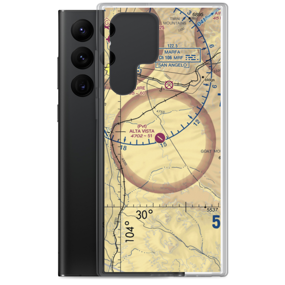 Alta Vista Ranch Airport (0TA7) VFR Sectional Samsung Case Samsung Galaxy S22 Ultra model shown