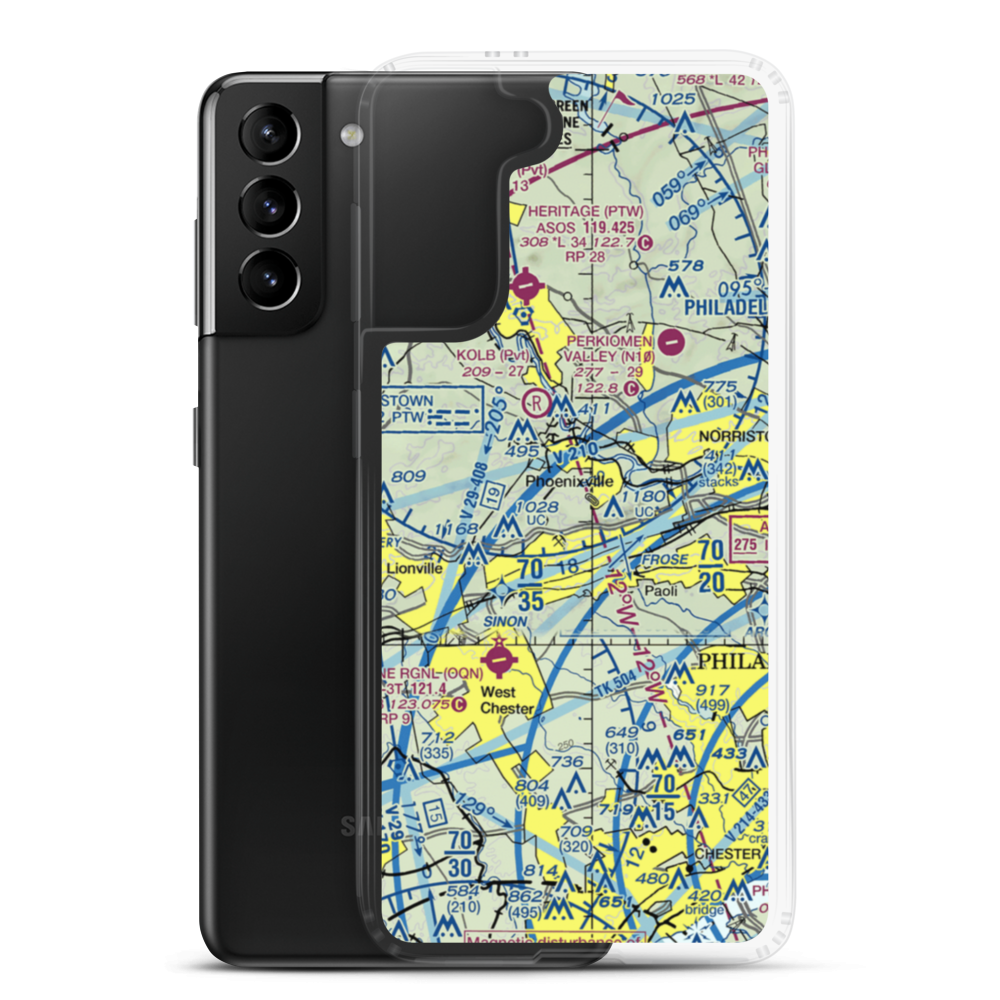 Altemose Ultralightport (PN69) VFR Sectional Samsung Case Samsung Galaxy S21 Plus model shown