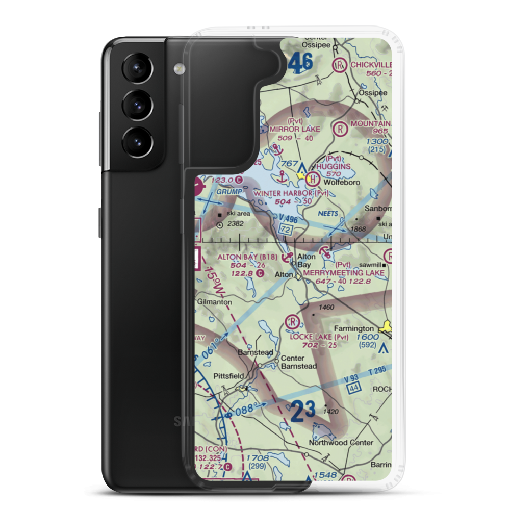 Alton Bay Seaplane Base (B18) VFR Sectional Samsung Case Samsung Galaxy S21 Plus model shown