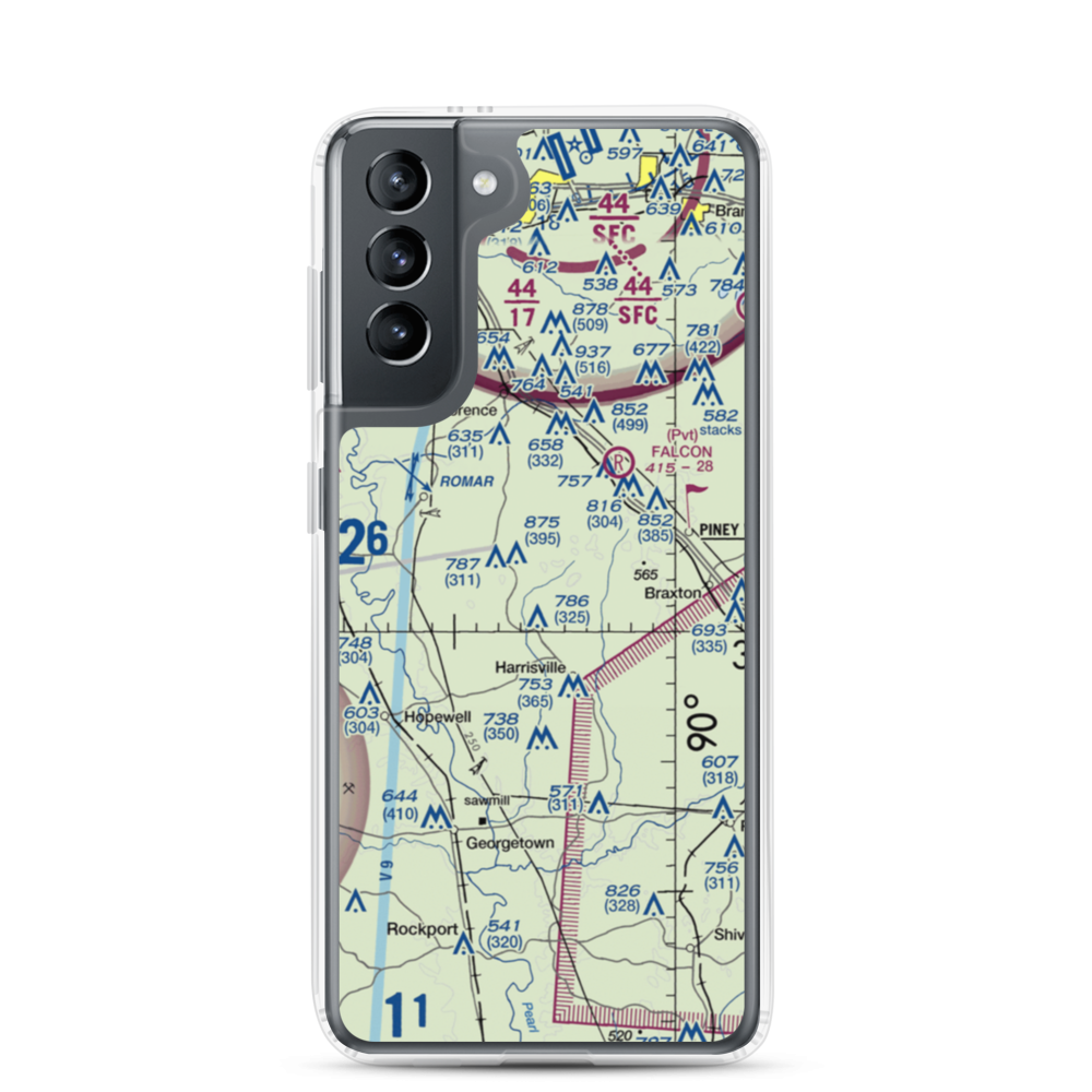 Alton Field (MS83) VFR Sectional Samsung Case Samsung Galaxy S21 model shown